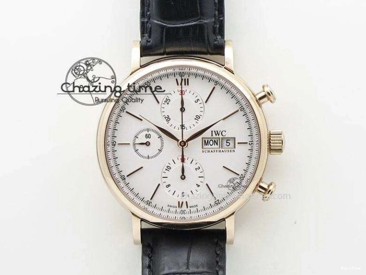 MIROTIME 0216 Portugieser Perpetual Calendar IW503301 V9F 1:1 Best Edition Silver Dial on Black Leather Strap A EyeCatching 7116